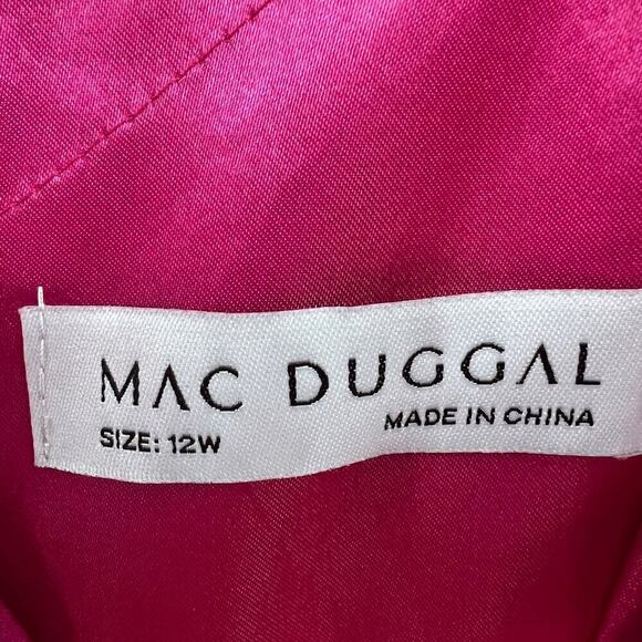 NEW $598 MAC DUGGAL 77004 PINK SATIN PLEATED GOWN SIZE 12 - Picture 8 of 11